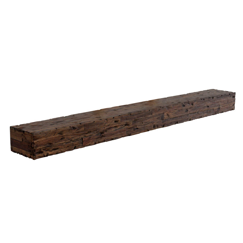 Loon Peak Senda Acacia Solid Wood Floating Shelf with Reclaimed Wood